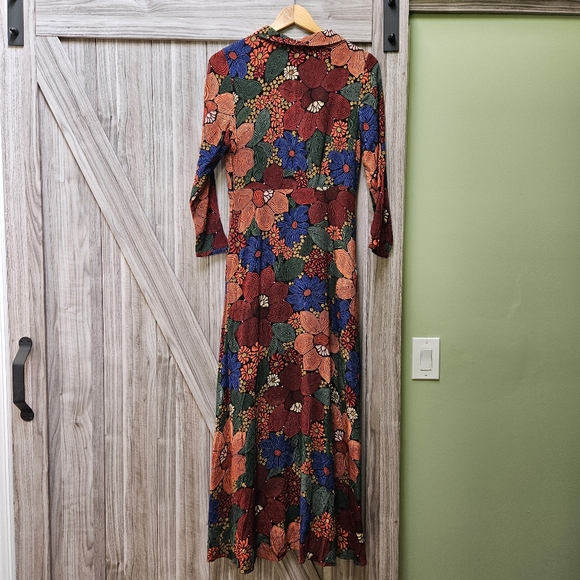 Farm Rio Black Stitched Flowers Maxi Dress - Picture 13 of 16